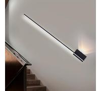 Minimalist Long LED Wall Light 3000K/4000K/6000K Nordic Indoor Wall Sconce 3 Color Temperature Iron Silicone Modern Decoration Wall Light Bedroom Living Room