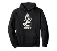 Minimalist Lord Ganesha Modern Hindu Line Art Pullover Hoodie