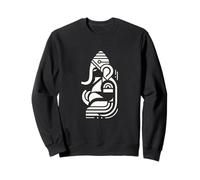 Minimalist Lord Ganesha Modern Hindu Line Art Sweatshirt