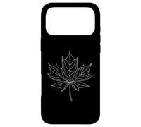 Minimalist Maple Leaf One Line Art Drawing Design Case for iPhone 17 Pro Max