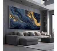 Minimalist Marble Frameless Large Canvas Wall Art Elegant Mineral Canvas Print Poster for Living Room Wall Art Decor,Creative Flow Pictures for Home Office Restaurant, 60x120cm