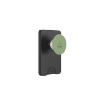 Minimalist Meditating Woman Line Art - Matcha Green PopSockets PopWallet for MagSafe