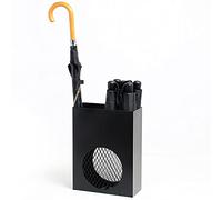Minimalist Metal Umbrella Stand - Modern Rustproof Rectangle Holder with Drip Tray for Golf Clubs Swords & Accessories - Stylish Home