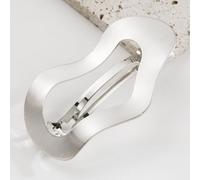 Minimalist metal versatile spring clip oval hollow exquisite luxury hair accessory with half ponytail at the back of the head