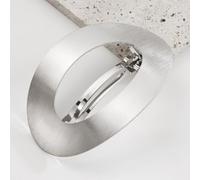 Minimalist metal versatile spring clip oval hollow exquisite luxury hair accessory with half ponytail at the back of the head