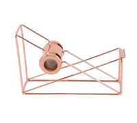 Minimalist Metal Wire Tape Cutter Desktop Dispenser, Modern Metal Hollow Adhesive Roll Tape Cutter Holder for Home School Office Desk Supplies (Rose)