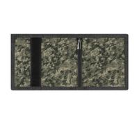 Minimalist Military Woods Camouflage Trifold Wallet for Men | Slim Front Pocket with Key Hook | Extra Capacity Billfold with 8 Card Slots | 1 Clear Id Window | 1 Zip Coin Pocket | Gift for Him