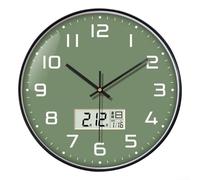 Minimalist Modern Bedroom Wall Clock Digital Display with Calendar and Temperature Silent Operation for Home Use Quartz Timing Technology (C)