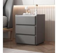 Minimalist Modern Bedside Table with Three Drawers, Solid Wood Construction for Bedroom Storage, Floor-Standing Design Enhances Space Efficiency