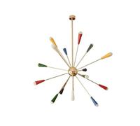 Minimalist Modern Indoor Hanging Lamp Metal Pendant Light Bedroom Model Home Colorful Chandelier Suitable for Walk-in Closets and Study Rooms