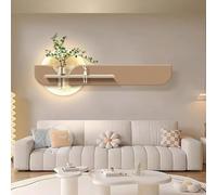 Minimalist Modern Porch Decoration Painting with LED Lights, Hydroponic Green Plants and Sandstone Wall Art for Corridor and Entrance