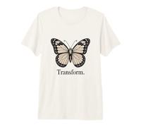Minimalist Monarch Illustration, Transform Premium T-Shirt