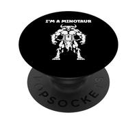 Minimalist Monster Minotaur Greek mythology i'm a Minotaur PopSockets Adhesive PopGrip