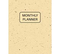 Minimalist Monthly Planner Undated: Cream 18 Month Large 8x10 Simple Calendar + Graph Note Pages for Flexible Stress Free Planning