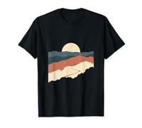 Minimalist Mountain Sunrise Trail Runner Scene T-Shirt