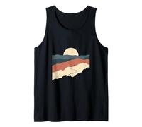Minimalist Mountain Sunrise Trail Runner Scene Tank Top
