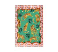 Minimalist Multicoloured Jungle Cheetah Art Print Canvas Poster Wall Art Decor Print Picture Paintings for Living Room Bedroom Decoration 08x12inch(20x30cm)