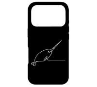 Minimalist Narwhal Line Art Arctic Whale Drawing Case for iPhone 17 Pro