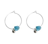 Minimalist Natural Stone Earrings for Women, Handmade Irregular Stone Pendant Earrings, Hypoallergenic Round Jewelry for Daily Wear and Vacation