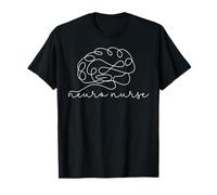 Minimalist Neuro Nurse - Brain Line Art Neurology Neuro Squa T-Shirt