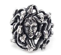 Minimalist Niche Ancient Greek Mythology Medusa Rings for Men and Women Colorful Gothic Snake Hair Gorgon Ring Punk Jewelry