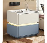 Minimalist Nightstand, High Gloss Bedside Table with Silent Drawer, Eco-Friendly Materials, Space-Saving Design, Easy Assembly for Bedroom Storage Essentials