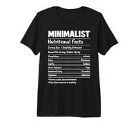 Minimalist Nutritional Facts Simplicity Clarity Focus Premium T-Shirt