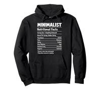 Minimalist Nutritional Facts Simplicity Clarity Focus Pullover Hoodie