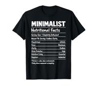 Minimalist Nutritional Facts Simplicity Clarity Focus T-Shirt