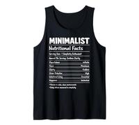 Minimalist Nutritional Facts Simplicity Clarity Focus Tank Top