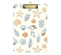 Minimalist Ocean Drawing clipboard Hard Board for Nursing Student Trade Quest Size 9 x 12