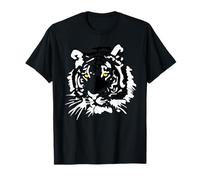 Minimalist Outline Big Cat White Tiger T-Shirt