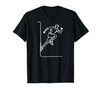 Minimalist Parkour Line Art: Motion Balance Momentum Design T-Shirt