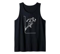 Minimalist Parkour Line Art: Motion Balance Momentum Design Tank Top