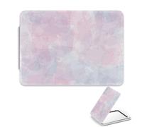 Minimalist Pastel Hand Mirror, 1X/2X Rectangular Cosmetic Mirror, Pu Leather Portable Holiday Essentials Handheld Mirrors, Travel Minis Mirrors, Gadgets for Women, Gifts for Teenage Girls