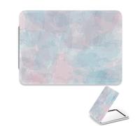 Minimalist Pastel Hand Mirror, 1X/2X Rectangular Foldable Mirror, Pu Leather Portable Holiday Essentials Mirrors, Handbag Essentials Mini Compact Mirrors, Uni Gifts, Birthday Gifts for Girls