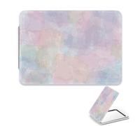 Minimalist Pastel Mirror, 1X/2X Rectangular Folding Mirror, Pu Leather Portable Must Haves Compact Mirrors, Travel Size Makeup Small Mirrors, Ladies Gifts, Gift for Teenage Girls