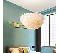 Minimalist Pendant Light Creative Feather Children's Living Room Bedroom Dining Table Lamp Round Decorative Ceiling Chandelier Lighting
