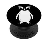 Minimalist Penguin Emperor Silhouette Design PopSockets Adhesive PopGrip