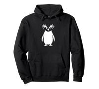 Minimalist Penguin Emperor Silhouette Design Pullover Hoodie
