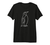 Minimalist Penguin One Line Art Premium T-Shirt