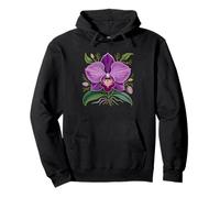 Minimalist Phalaenopsis Orchid Species Illustration Plant Pullover Hoodie
