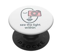 Minimalist Photography Mental Health See The Light Within PopSockets Adhesive PopGrip