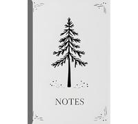 Minimalist Pine Tree Notebook - Nordic Style Journal with Simple Modern Design: 6” x 9”, 120 Lined Pages, Soft Matte Cover