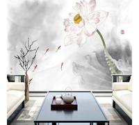 Minimalist Pink Lotus Lotus Leaf Little Fish 3D Wallpaper Easy Install Feature Office Living Room Sofa Bedroom TV Background Wall Decoration-150cm×105cm