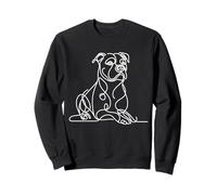 Minimalist Pit Bull Line Art Dog Lover Design Sweatshirt
