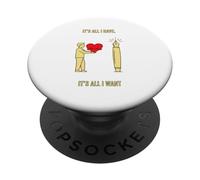 Minimalist Poet Offering Heart to Pen Symbolic Writing Art PopSockets Adhesive PopGrip
