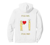 Minimalist Poet Offering Heart to Pen Symbolic Writing Art Pullover Hoodie