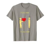 Minimalist Poet Offering Heart to Pen Symbolic Writing Art T-Shirt