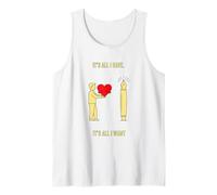 Minimalist Poet Offering Heart to Pen Symbolic Writing Art Tank Top